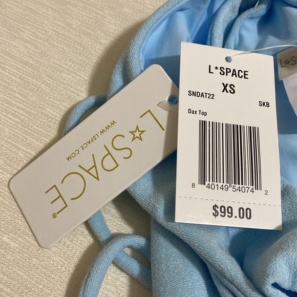 L*SPACE Women's DAX TOP Terry Bikini Top Size XS - Picture 5 of 6